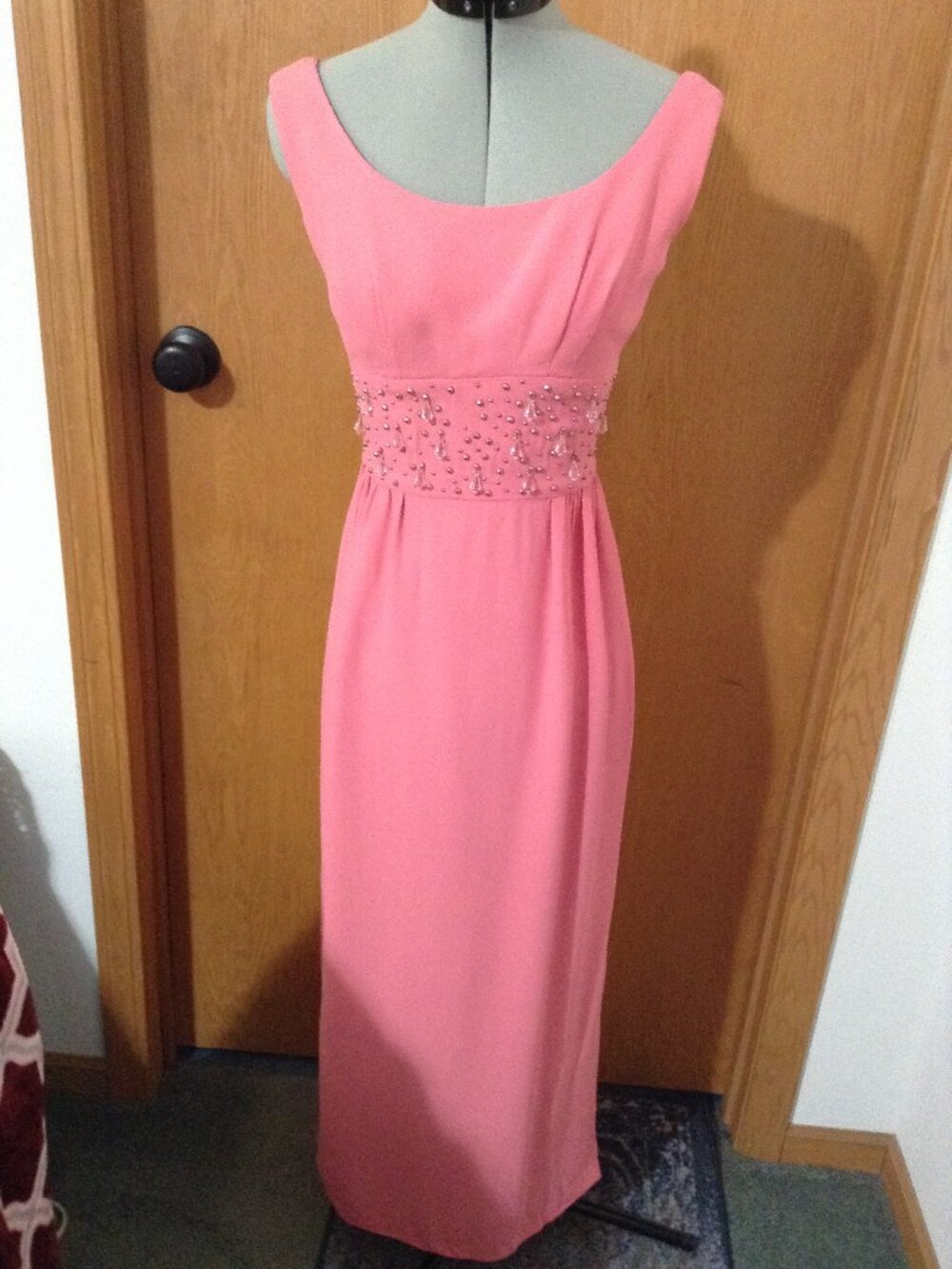 Vintage 1960s '60s Evening Gown Sequined